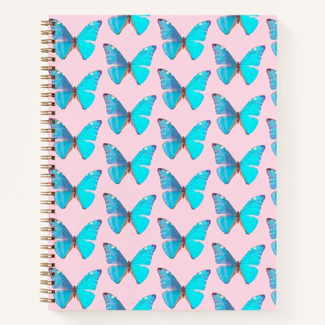 Das Blue Butterfly Hardcover Spiral Notebook Notizbuch (Vorderseite)