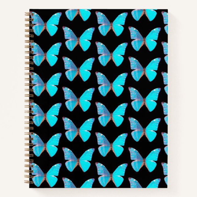Das Blue Butterfly Hardcover Spiral Notebook Notizbuch (Vorderseite)