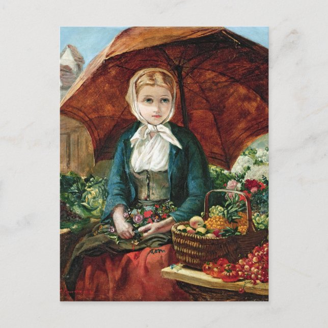 Das Blumenmädchen Postkarte (Vorderseite)