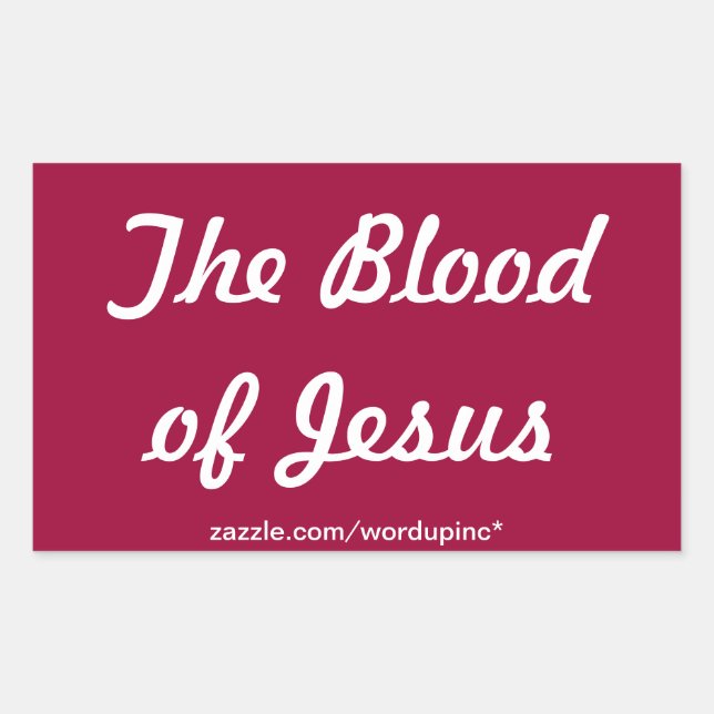 Das Blut Jesu Sticker (Vorderseite)