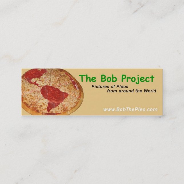 Das Bob-Projekt Mini Visitenkarte (Vorderseite)