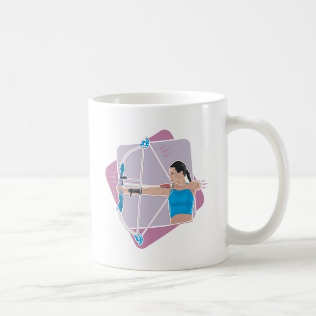 Das Bogenschießen der Frauen Kaffeetasse (Rechts)