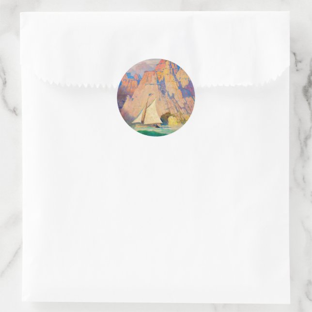 Das Bonadventure von Newell Convers Wyeth Runder Aufkleber (Tasche)