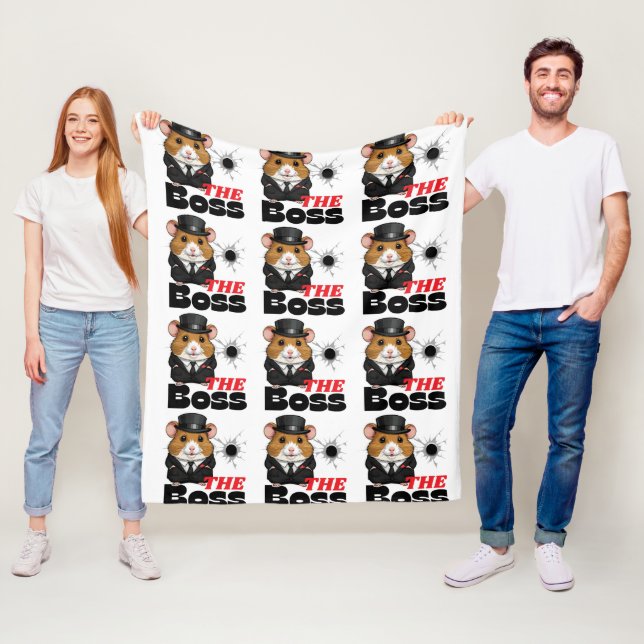 Das Boss-Hamster-Muster Fleecedecke (Beispiel)