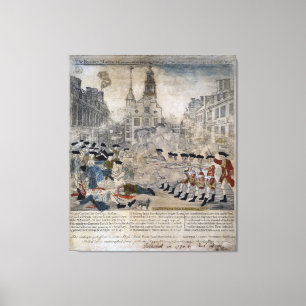 Das Boston-Massaker durch Paul Revere 1770 Leinwanddruck