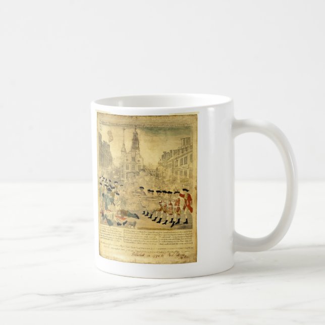 Das Boston-Massaker durch Paul Revere Kaffeetasse (Rechts)