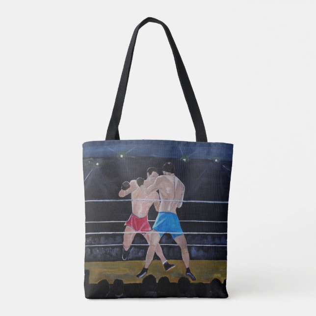 Das Boxer Gemälde von Alfred Fox Tasche (Rückseite)