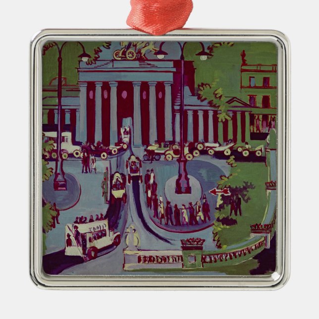 Das Brandenburger Tor, Berlin, 1929 Silbernes Ornament (Vorne)