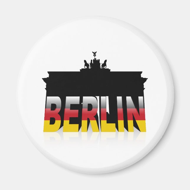 Das Brandenburger Tor in Berlin (Deutschland) Magnet (Vorne)