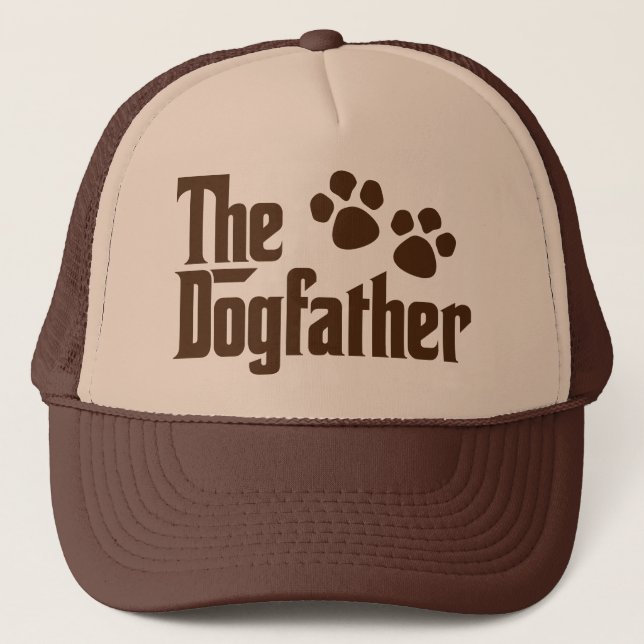 Das braune und bräunliche Sprichwort des Dogvaters Truckerkappe (Vorderseite)