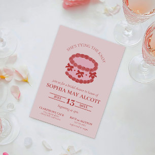 Das Brautparty der Knot Coquette Cherry Cake Einladung