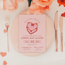 Das Brautparty der Knot-Coquette-Kuchen Einladung