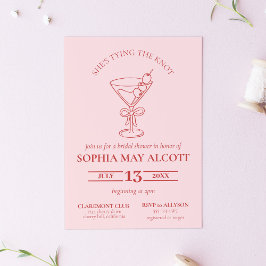 Das Brautparty der Knot Coquette Martini Einladung