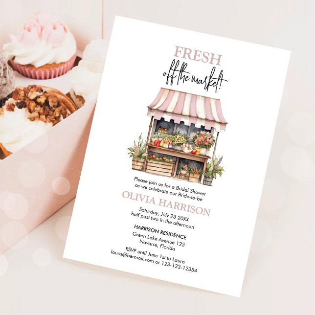 Das Brautparty des Marktes für Bauern frisch Einladung (Von Creator hochgeladen)