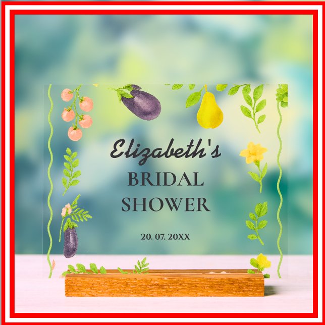 Das Brautparty des Marktes für die Bauern frisch v Acrylschild (Von Creator hochgeladen)