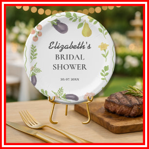 Das Brautparty des Marktes für die Bauern frisch v Pappteller