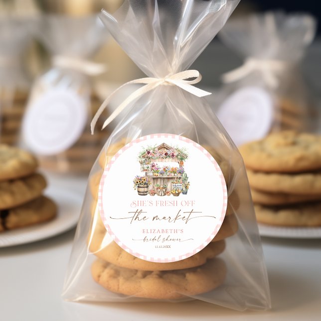 Das Brautparty des Marktrückgangs frisch Runder Aufkleber (Von Creator hochgeladen)