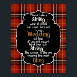 Das Brautparty "Necklace Game Red Flannel" Poster<br><div class="desc">Beginnen Sie Ihr Party mit dem Necklace Flannel and Frost Brautparty Spiel. Lassen Sie alle Ihre Gäste auf dem Weg ins Party eine Halskette bekommen. Wenn jemand Hochzeit sagen hört,  sammle alle Ketten dieses Gastes.</div>