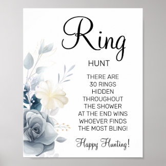 Das Brautparty "Ring Watercolor" Poster