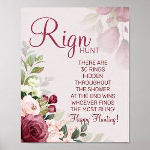 Das Brautparty "Ring Watercolor" Poster