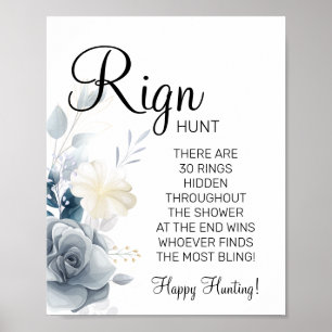 Das Brautparty "Ring Watercolor" Poster