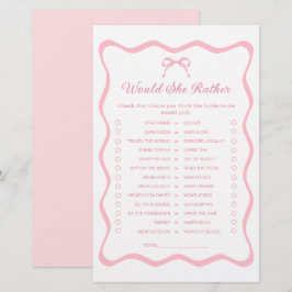 Das Brautparty zu binden, würde sie eher spielen