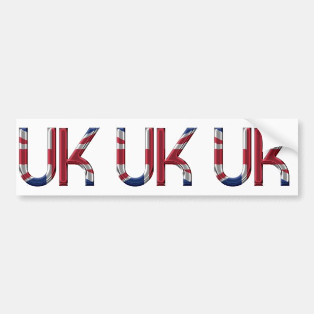 Das britische Britische Flaggentypografie-Elegant Autoaufkleber (Vorne)