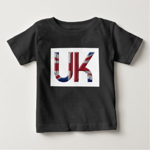 Das britische Britische Flaggentypografie-Elegant Baby T-shirt