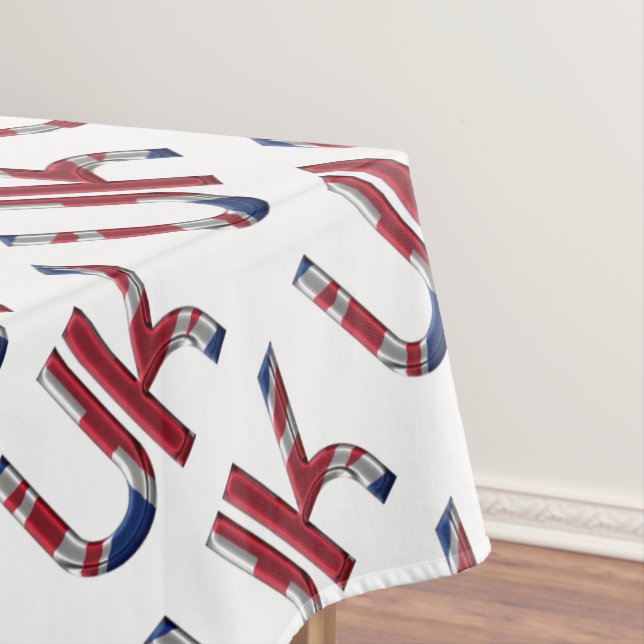 Das britische Britische Flaggentypografie-Elegant Tischdecke (Beispiel)