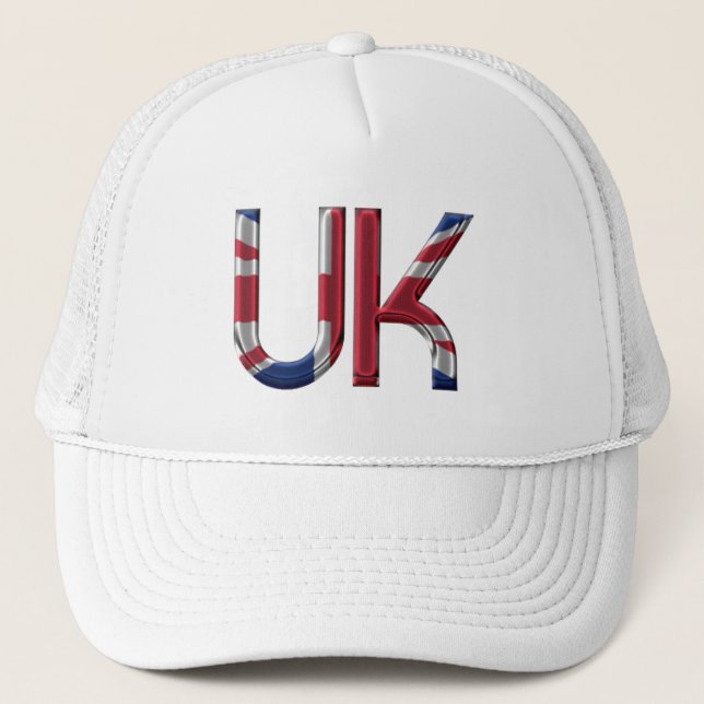 Das britische Britische Flaggentypografie-Elegant Truckerkappe (Vorderseite)