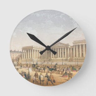 Das British Museum, c.1862 (Farbelitho) Runde Wanduhr