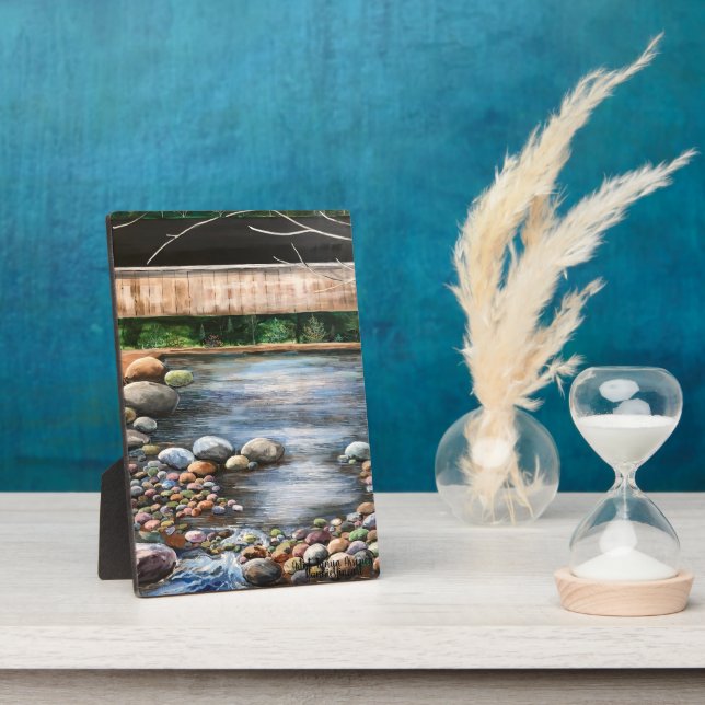Das Brook Original handgemalte Kunstlandschaft Fotoplatte (Seite)