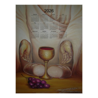 Das Brot des Lebens: Heilige Eucharistie 2026 Kale Poster