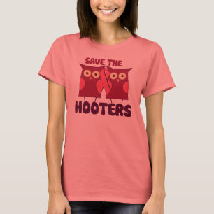 Das Brustkrebsbewusstsein der Hooters gerettet T-Shirt