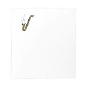 Das Bubble-Saxophon Notizblock