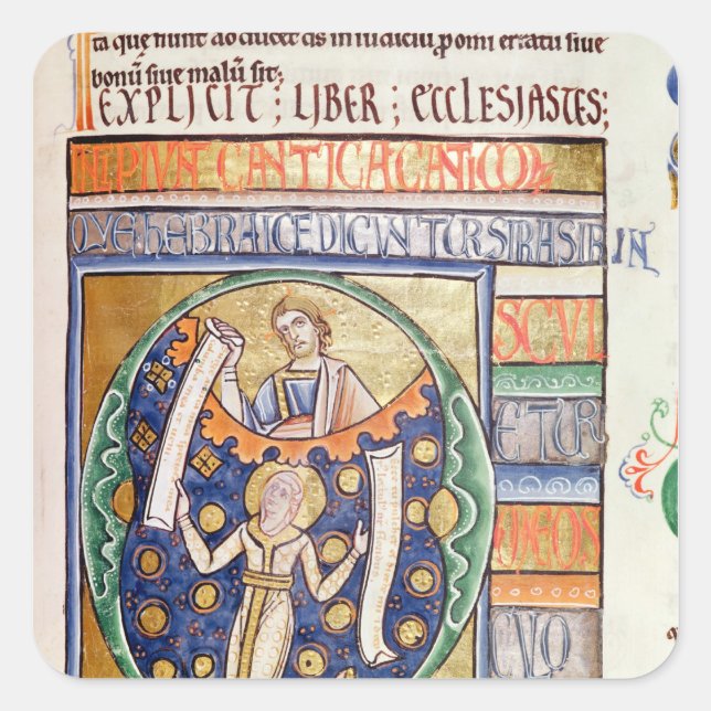 Das Buch der Ekclesiastes Quadratischer Aufkleber (Vorderseite)