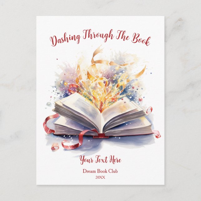 Das Buch durchblättern Postkarte (Vorderseite)