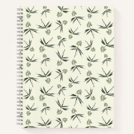 Das Budgen von grünen Branchen auf Creme - nahtlos Notizbuch