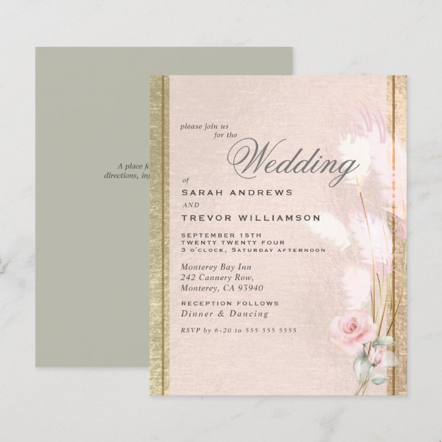 Das Budget aber der schöne Luxe Pink Pampas Grass (Vorne/Hinten)