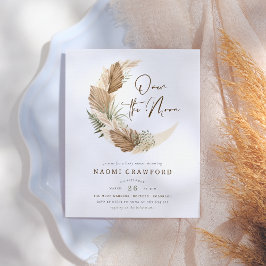 Das Budget für die Babydusche des Mondes Boho Palm