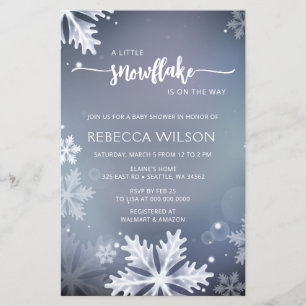Das Budget Snowflake ist On Way Boy Baby Shower