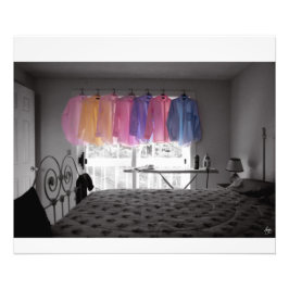 Das Bügeln fügt Farbe zu einem Raum hinzu Fotodruck