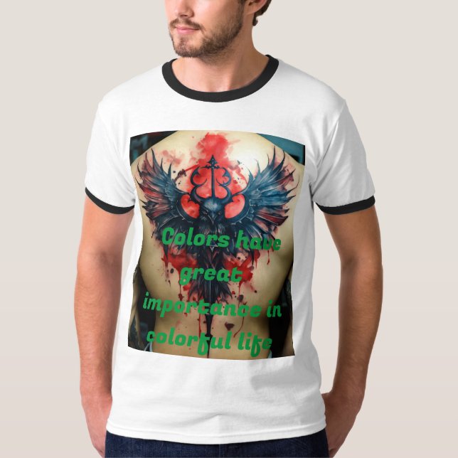 "Das bunte Leben und die Tattoos: Eine Fusion von  T-Shirt (Vorderseite)