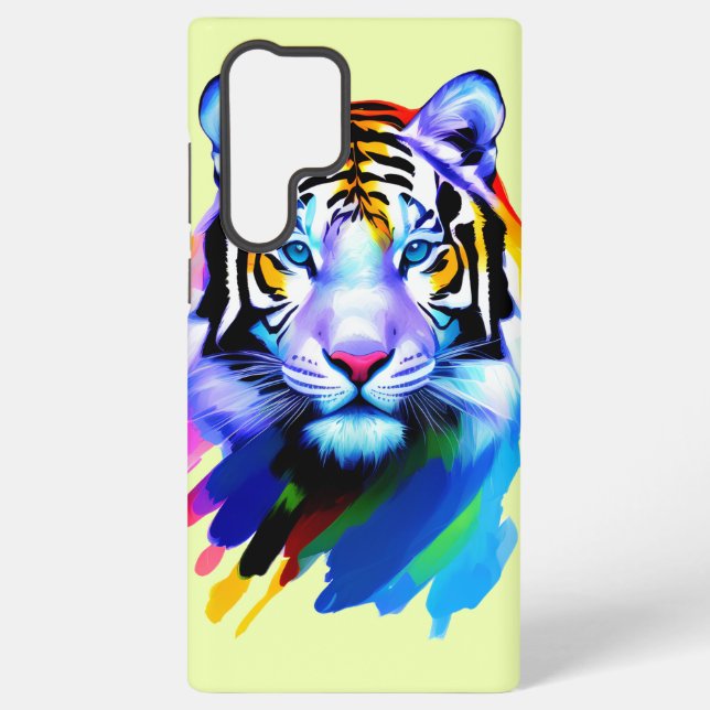 Das bunte Tigergesicht Samsung Galaxy Hülle (Rückseite)