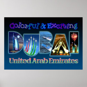 Das bunte und aufregende Dubai Poster