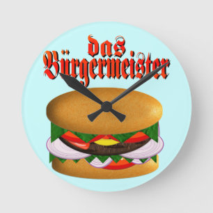 das Burgermeister Wall Clock Runde Wanduhr
