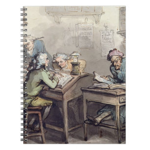 Das Büro eines Kaufmannes, 1789 (Stift u. Tinte Notizblock