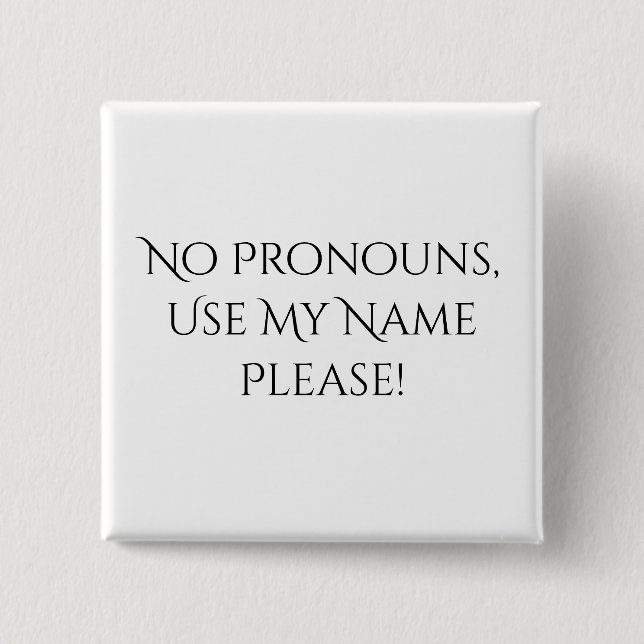 Das Button keines Pronomens (Vorderseite)