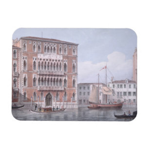 Das Ca Foscari, Venedig, graviert durch Brizeghel Magnet