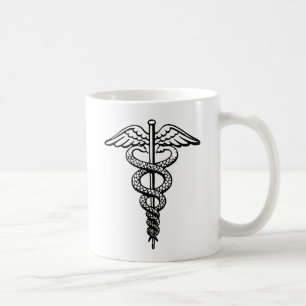 Das caduceus-Symbol Kaffeetasse
